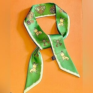 NEW Green Horse Equestrian Skinny Scarf